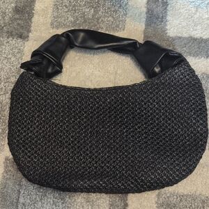 Elegant Black Woven Women's Bag